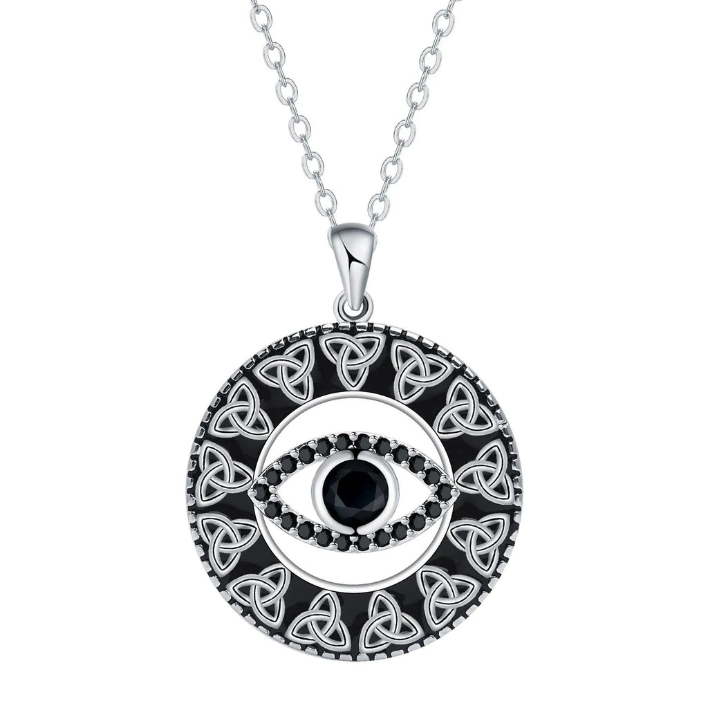 Devil's Eye necklace for women with copper electroplated chain and pendant