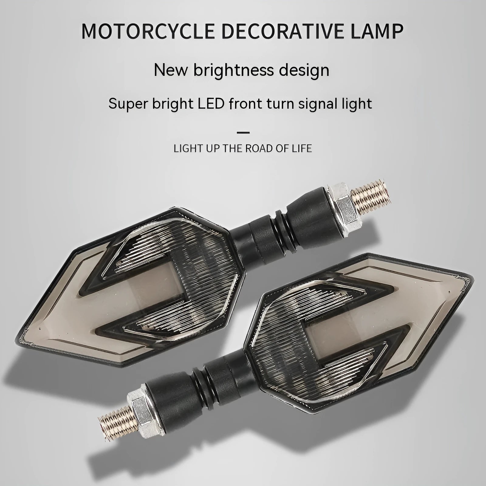 Arrow-shaped LED motorcycle directional signal lamp with ABS plastic housing