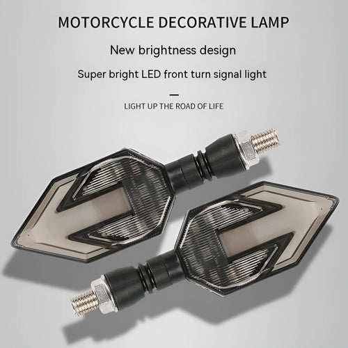 Arrow-shaped LED motorcycle directional signal lamp with ABS plastic housing