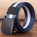 Men's canvas belt with plastic square buckle woven nylon webbing outdoor leisure