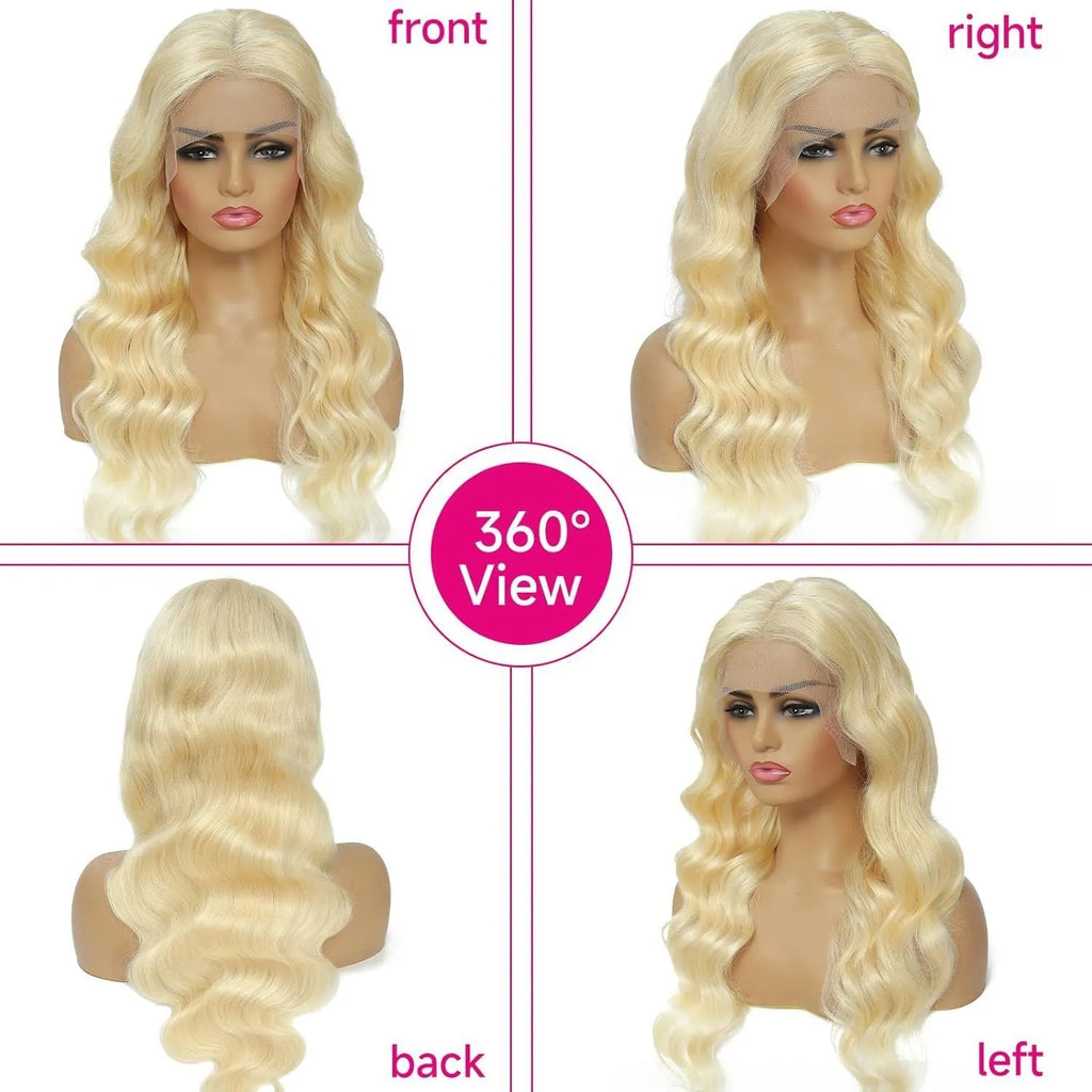 Women's front lace synthetic curly wig in M1 539 613# colour on a stand.