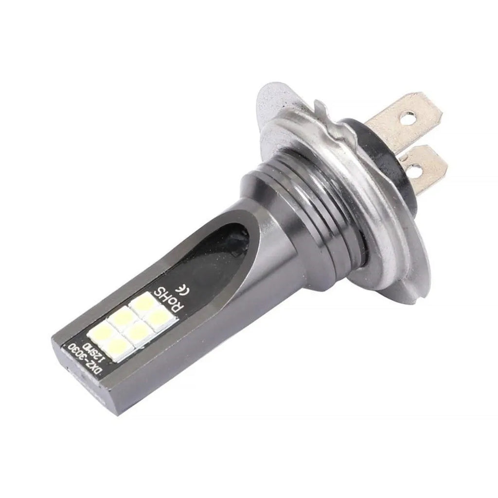 White aluminium H7 110W LED fog light bulb with 12 SMD LEDs for car headlight upgrade