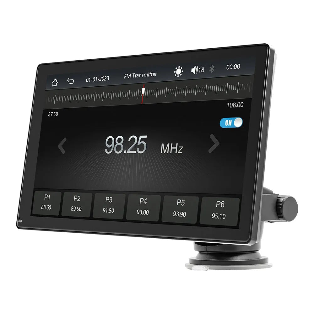 9-inch black portable Carplay central control unit with navigation and WiFi for vehicles