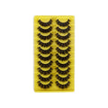 3D multi-layer false eyelashes in black and transparent stem styles on a white background