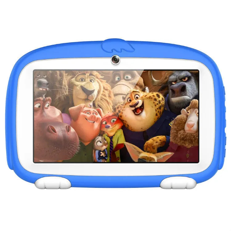 Android quad-core children tablet with high clear screen in blue, plastic construction, 8GB storage