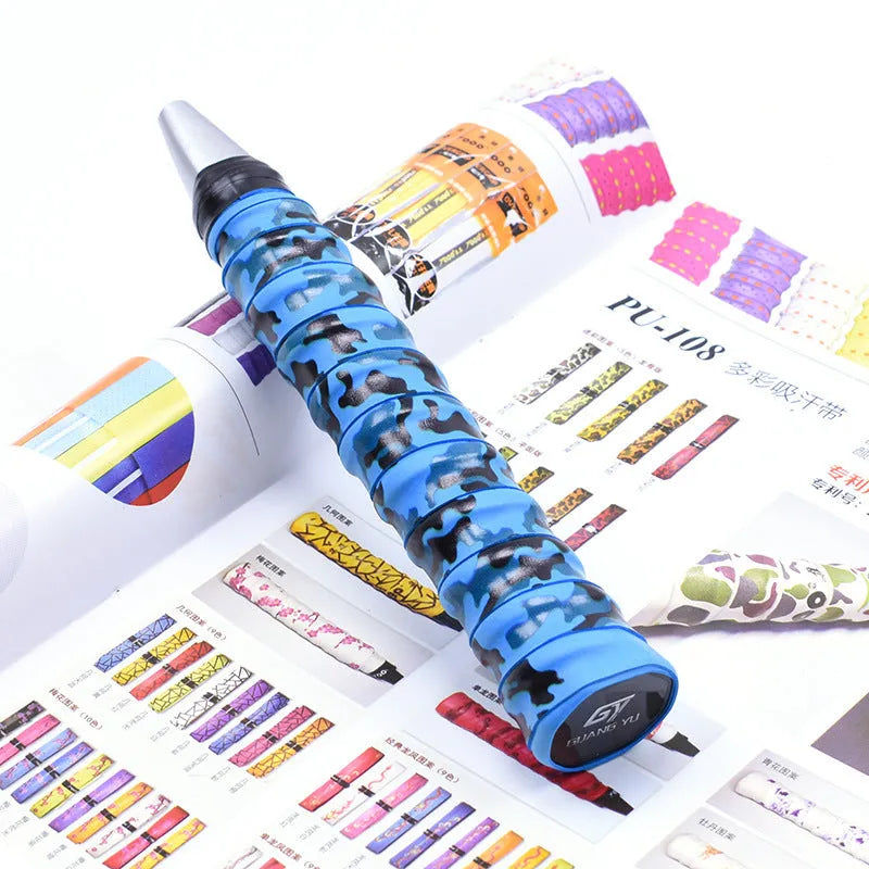 PU camouflage pattern hand gel sweat band winding tape in multiple colour options for sports equipment grip