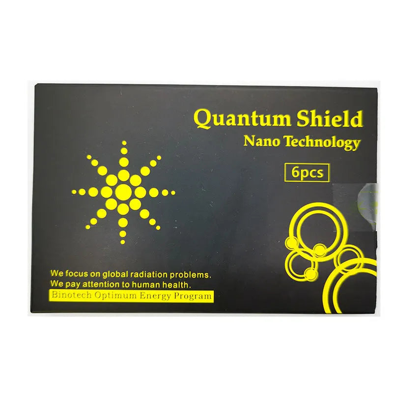 Mobile phone anti-electromagnetic wave stickers in gold and silver colours, 6 stickers per pack