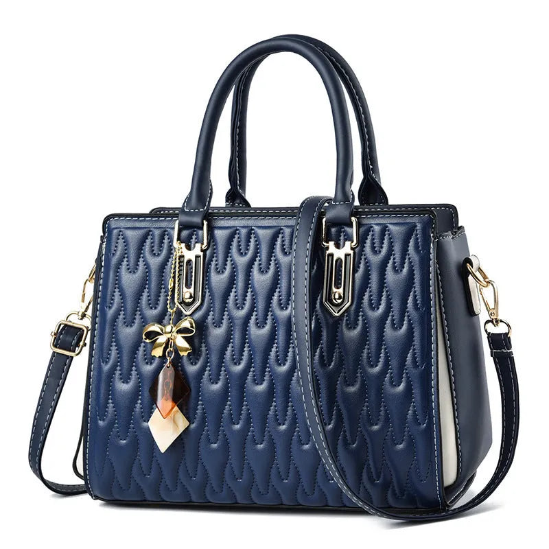 Women's large-capacity shoulder messenger bag with sandwich pocket, available in multiple colours
