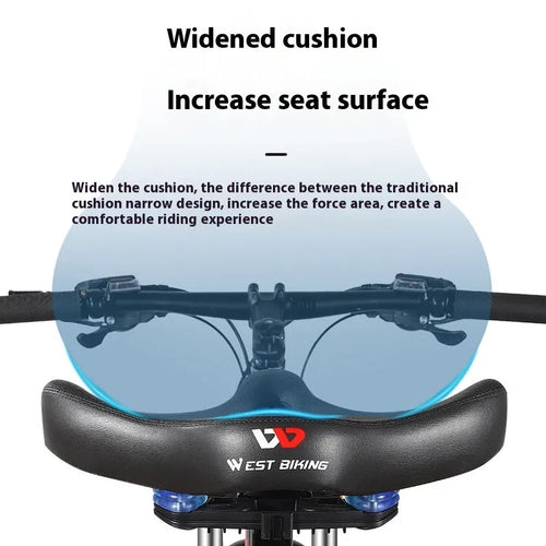 Black bicycle saddle cushion with leather cover and polyurethane foam padding