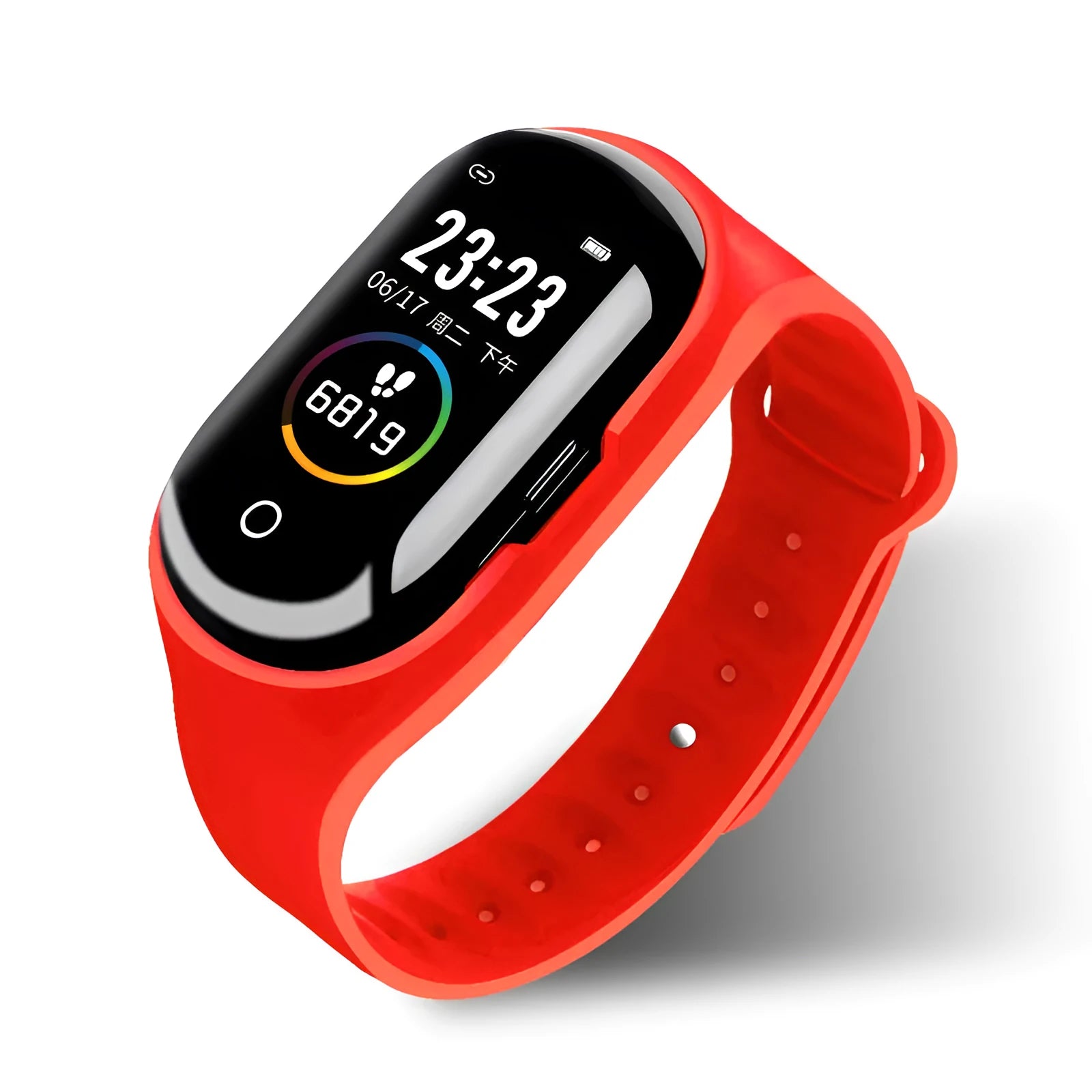 Smart bracelet earphone combo wearable device with display screen and silicone wristband
