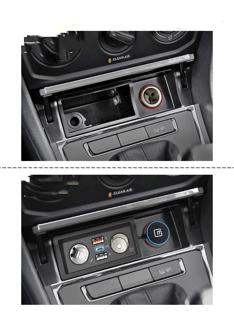 Car cigarette lighter charger with QC3.0 fast charging for Volkswagen vehicles