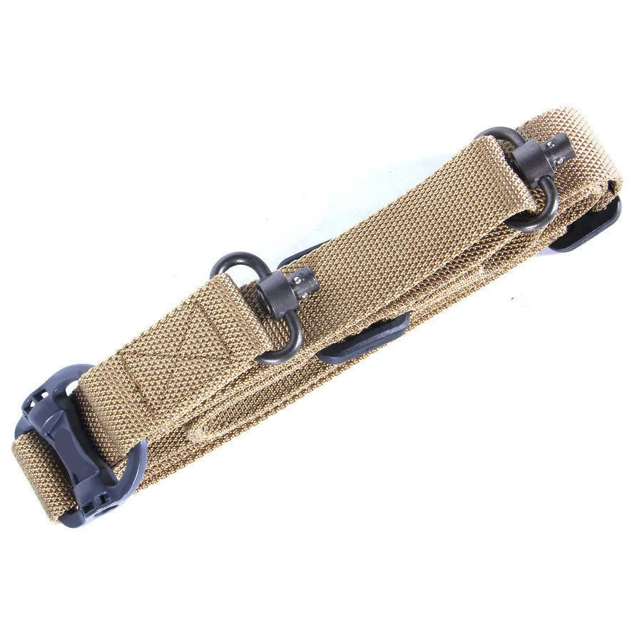 MS4 tactical nylon multifunctional strap rope in black, army green, or mud colour, showing 150 cm length.