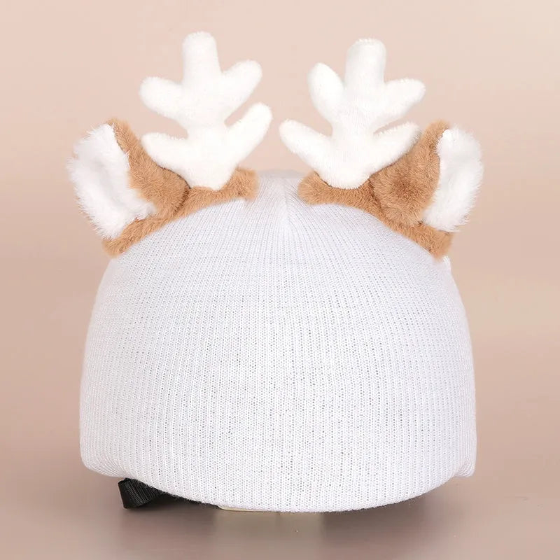 Plush fabric cartoon helmet hat decoration for ski helmets in multiple style variations