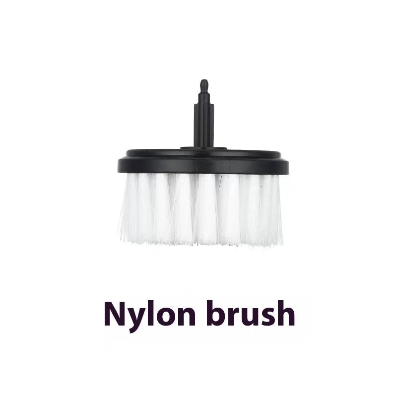 Household multifunctional electric cleaning brush replacement heads plastic cleaning ball set with various brush head types