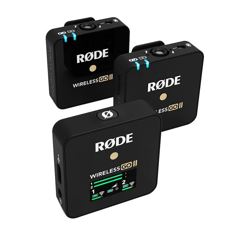 Wireless microphone 2 generation collar clip transmitter with two receivers for SLR camera and phone
