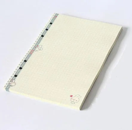 Coloured A5 A6 binder filler paper sheets with various page styles for planners and diaries