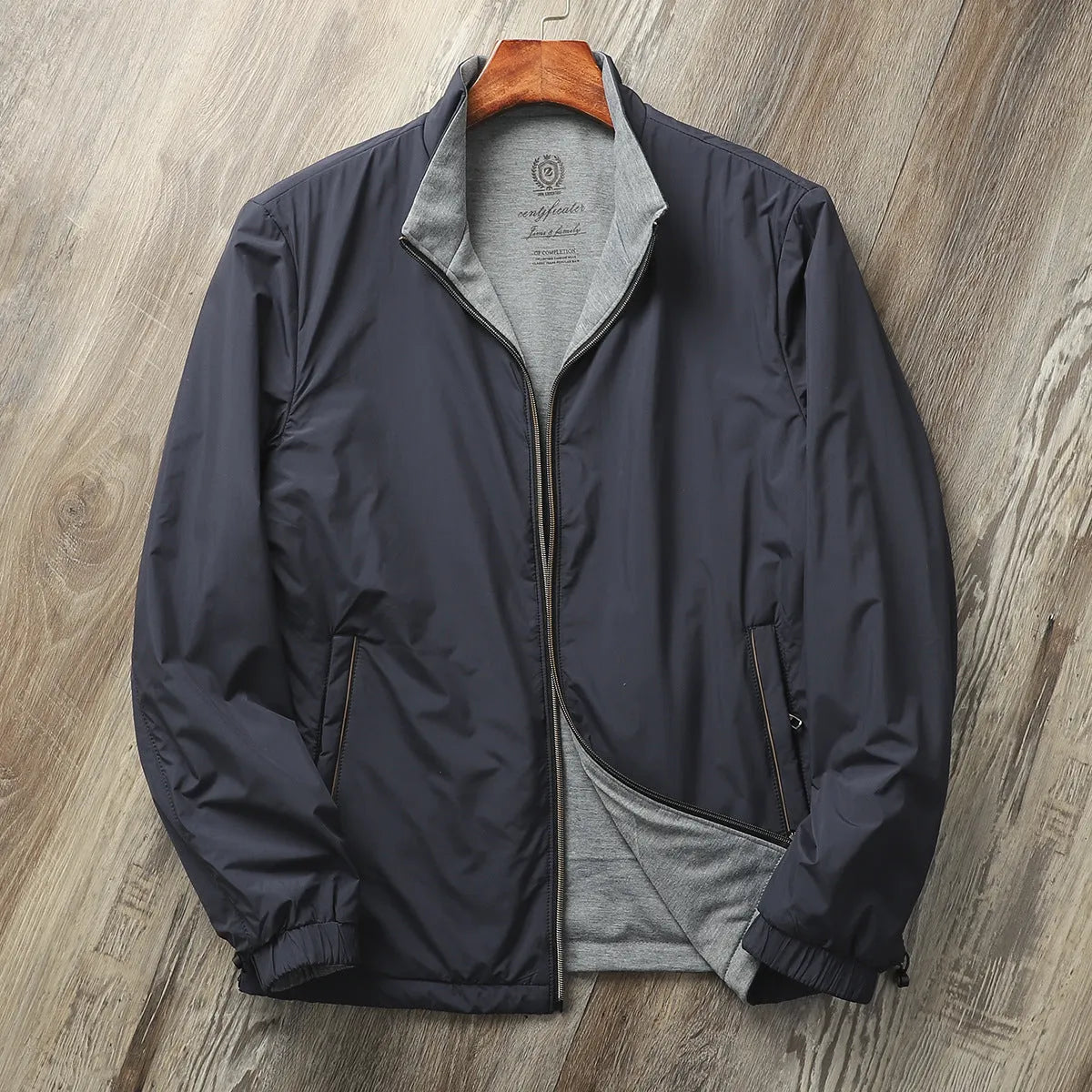 Men's stand collar jacket in regular fit with regular sleeves, available in four colour options