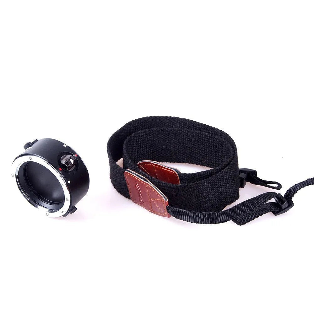 Aluminium alloy camera lens holder with stainless steel buckle and cotton strap for Canon Nikon Sony cameras