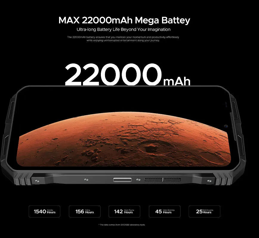 VMAX PRO black Android smartphone showing 6.7-inch display with plastic construction and included charger