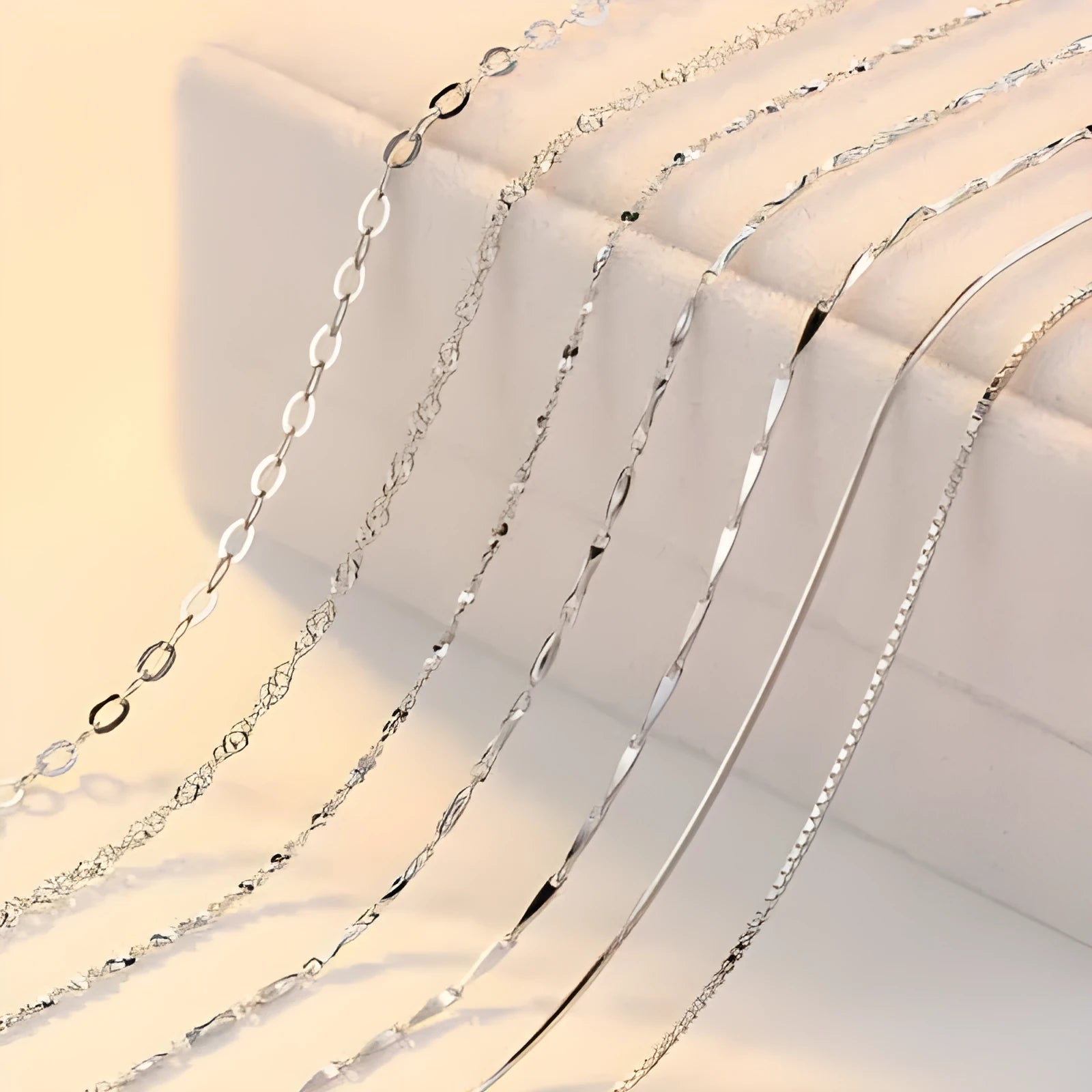 S925 sterling silver necklace with plated finish, available in multiple style options