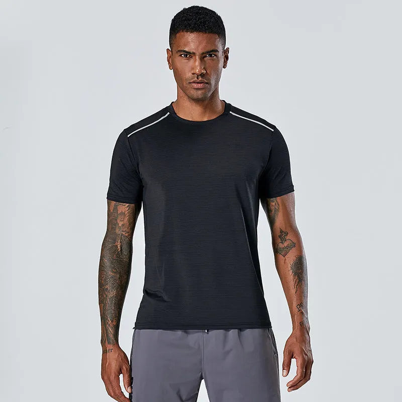 Quick-drying polyester T-shirt for men and women in Army Green colour, front view