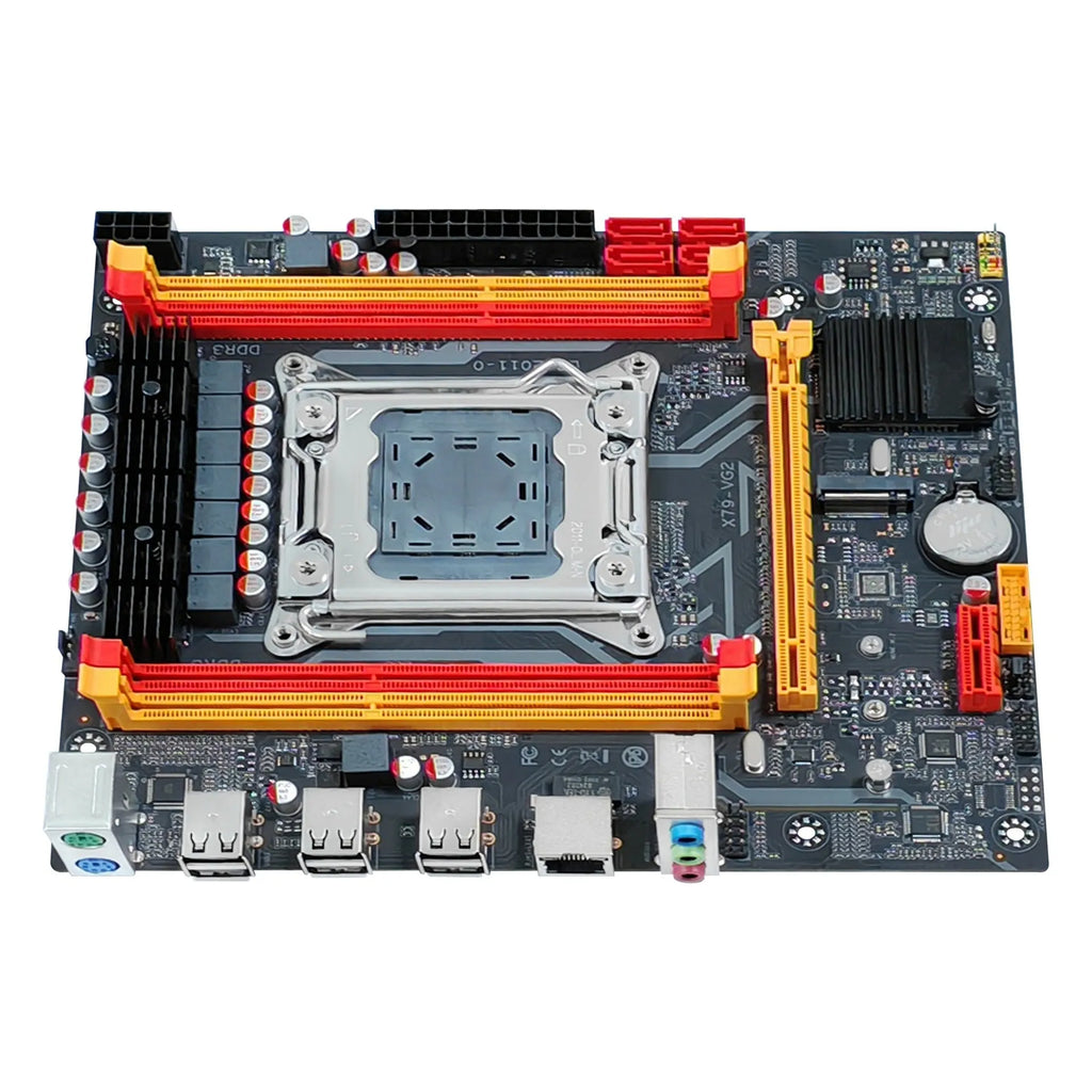 LGA 2011 MicroATX motherboard with four DDR3 memory slots and M.2 interface