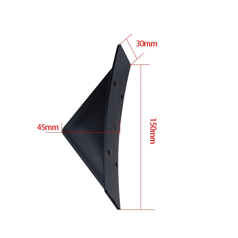 Universal triangle rear spoiler in carbon fibre finish, 15cm ABS, for General Motors vehicles