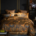 Luxury embroidery villa four-piece set European court style bedding in cotton with 100 thread count