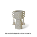 Ceramic Binaural Tassel Flower Ware Succulents Pot for B&B and Home Decor Silent Wind Style in Multiple Options Qingxin and Muchun Tassel High and Low Styles