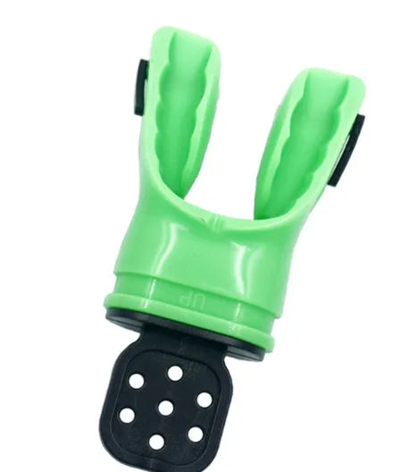 Plastic free diving mouthpiece made from edible silicone measuring 110mm length