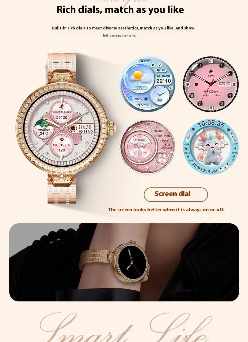 HW16 MINI women's smart watch with TFT screen heart rate monitoring and Bluetooth calling