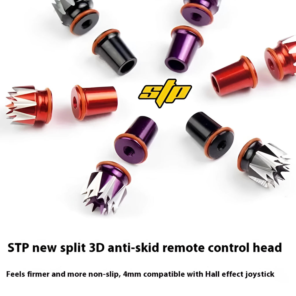 FPV remote control split non-slip metal rocker head for 3D rocker M3 in black and red