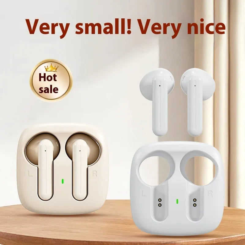 H19 mini Bluetooth headset in black with noise reduction and wireless sports-style design