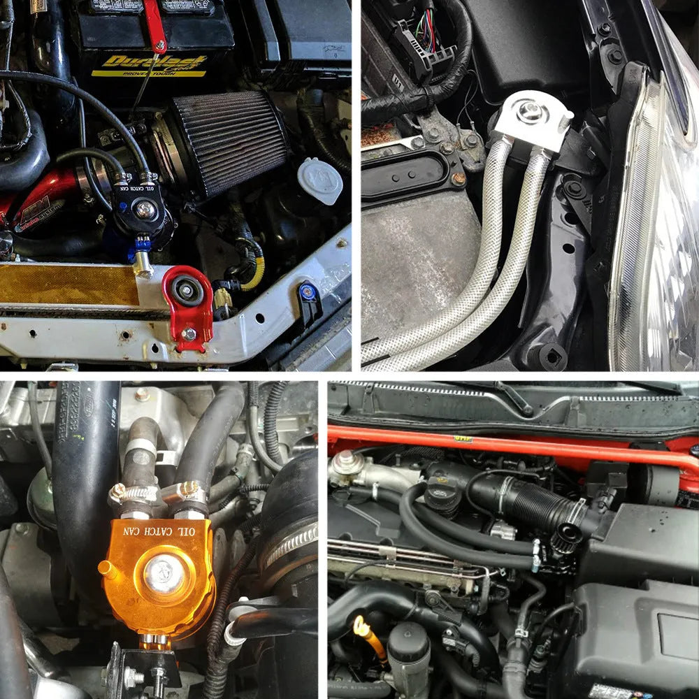 Aluminium alloy engine oil breathable pot for car modification in four colour options