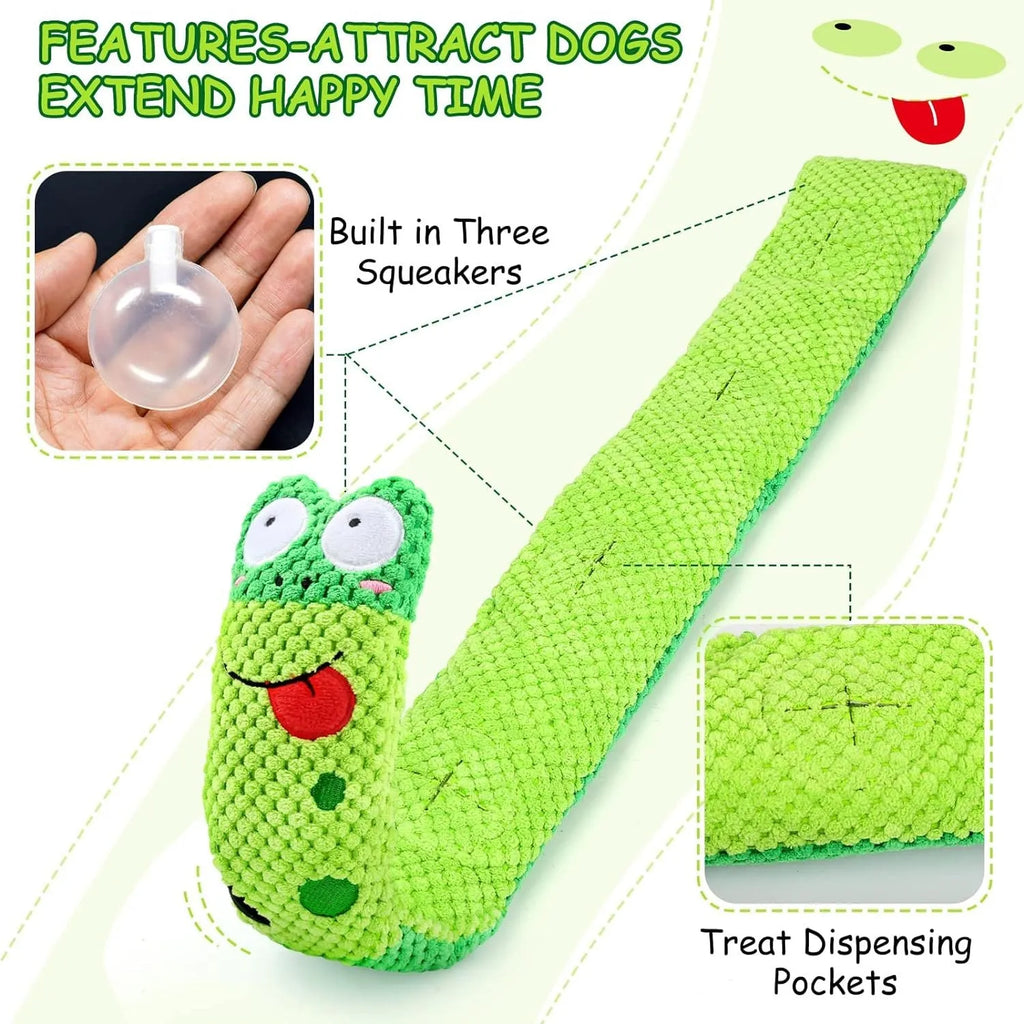 Squeak dog toy in snail shape with velvet texture for snuffle foraging and IQ training