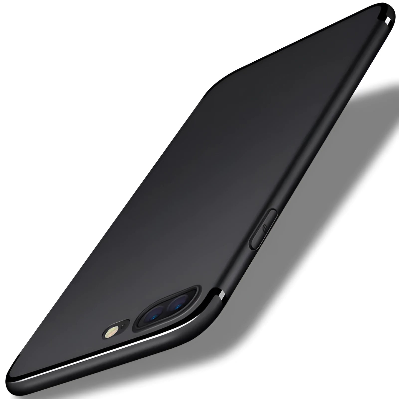 TPU silicone protective case for iPhone models 6 through to X in black, blue, red, and white colours.