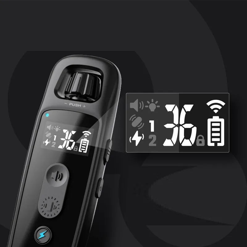 Anti-barking device remote control electric shock collar with rechargeable battery and IP67 waterproof rating, fits neck sizes 15.2 to 68.7 cm