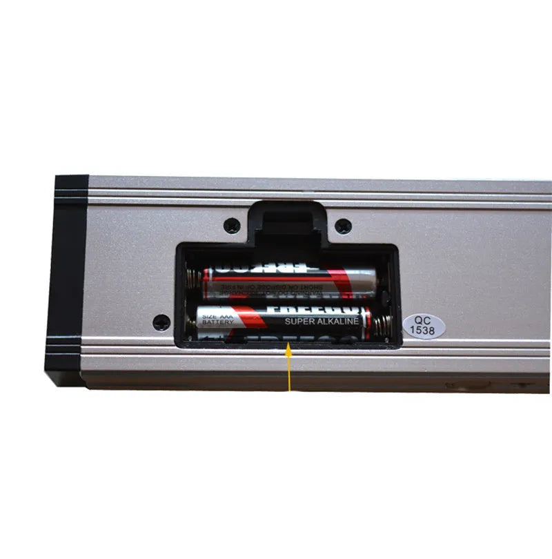 Digital magnetic angle meter 400mm with flip-up LCD display and four built-in magnets on base plate