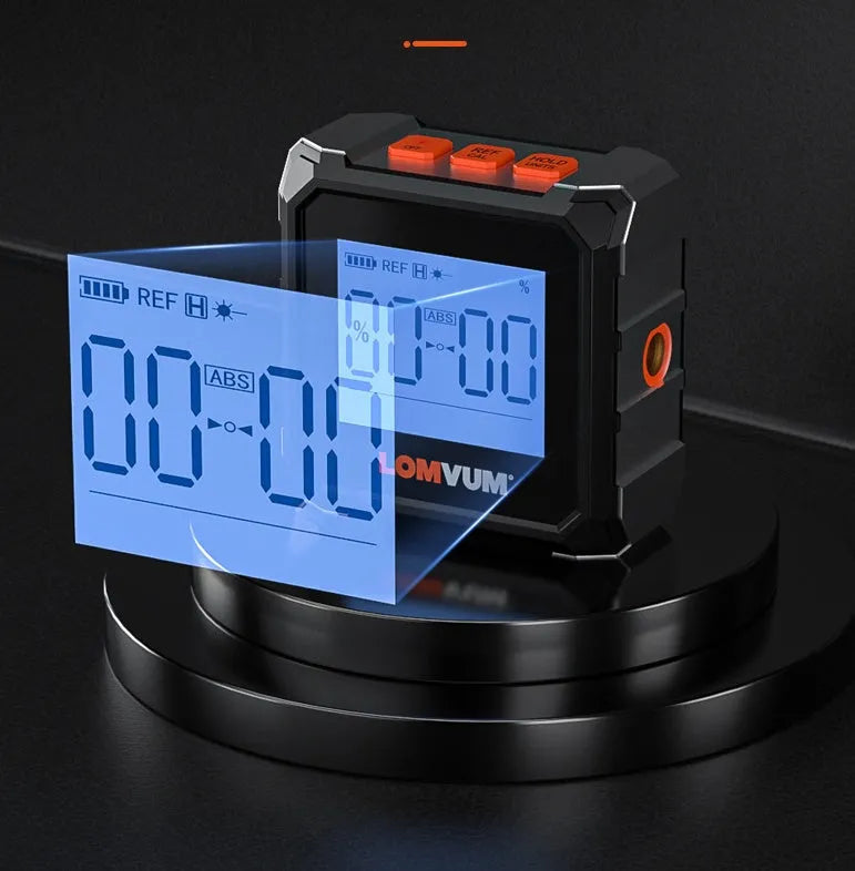 Laser infrared woodworking steel tape measure tool with digital display and magnetic sides