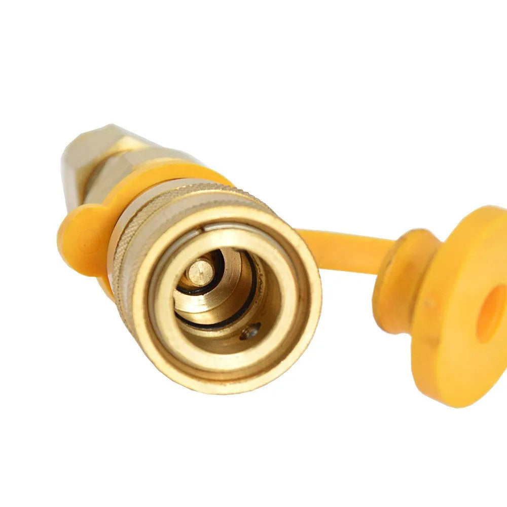 Brass 3/8 inch American standard thread propane gas tank conversion connector and adapter kit.