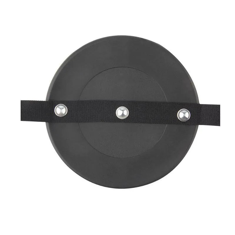 Black baby car rearview mirror with 17cm glass mounted on adjustable strap for rear-facing safety seats