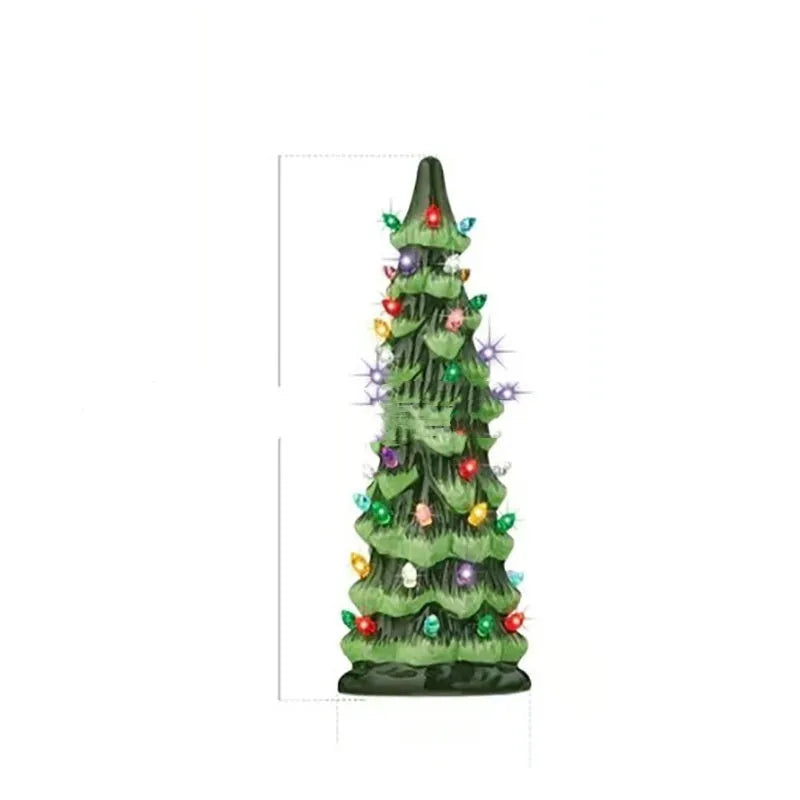 Resin Christmas tree decorations with LED lighting in European style designs