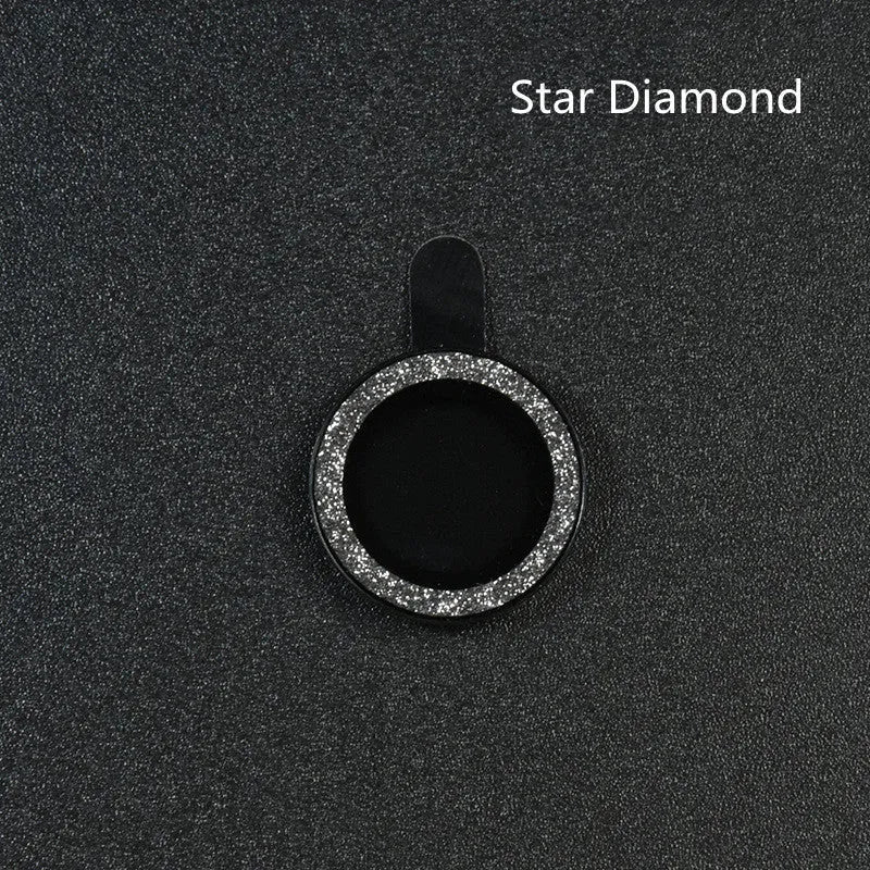 Diamond pattern tempered glass lens protector and aluminium ring for iPhone 12 and 11 models