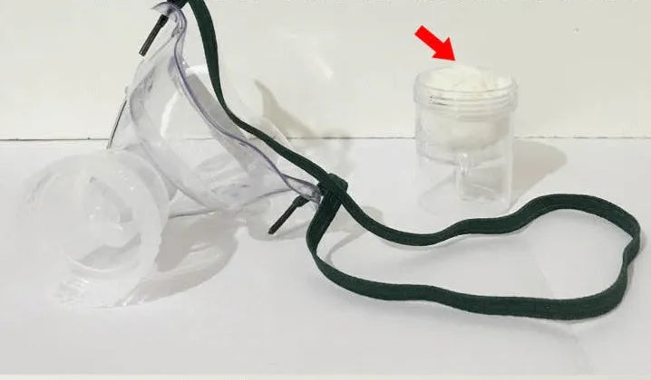 Soft rubber mask fit aid designed to be worn under a face covering.