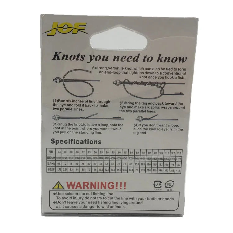 JOF100 PE braided fishing line 100 metres main line in multiple colours on spools