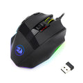 Black Redragon M801P dual mode gaming mouse with nine buttons and ergonomic design
