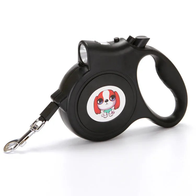 Automatic retractable dog lead with light in ABS material 5 metres long in blue
