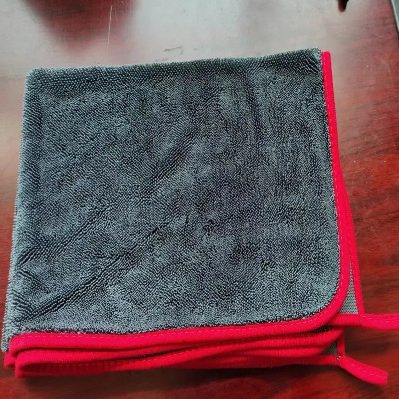 Small braid twisted car glass cleaning cloth in grey with size options from 20x30cm to 60x160cm