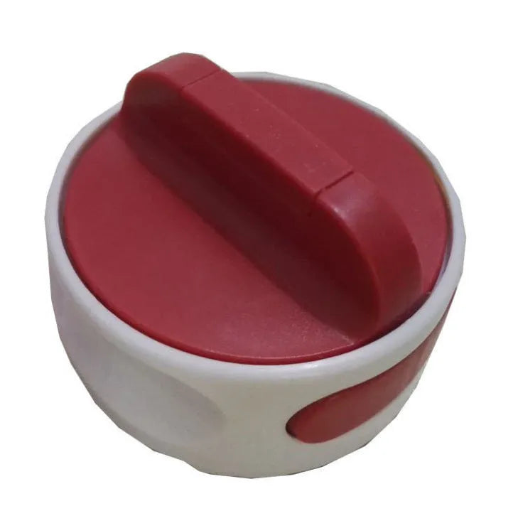 Stainless steel lid opener tool for jars and bottles in green or red colour