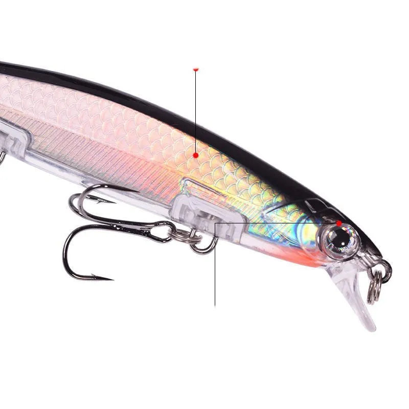 Tossing Submerged Suspended Mino fishing lure, 11cm long 13.5g hard bait in Colour A.